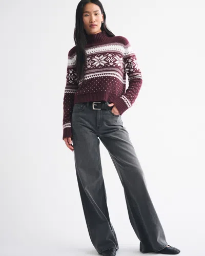 Abercrombie & Fitch Easy Fairisle Mockneck Sweater