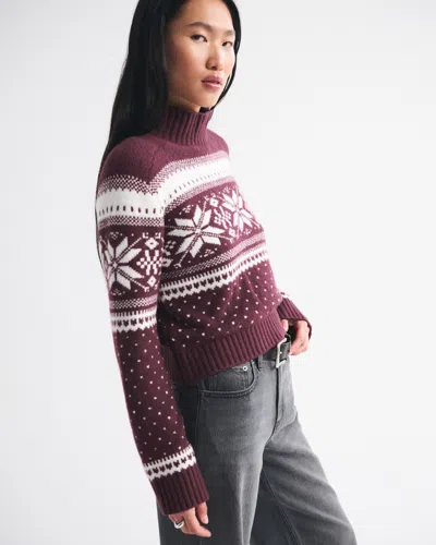 Abercrombie & Fitch Easy Fairisle Mockneck Sweater