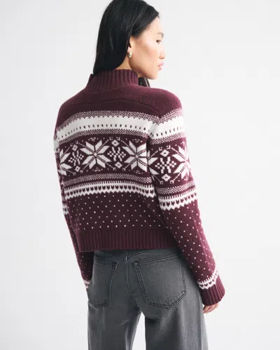 Abercrombie & Fitch Easy Fairisle Mockneck Sweater