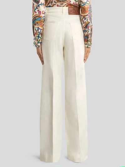 Etro , Flared Jeans Aus Denim Aus Elastischer Baumwolle Mit Pegaso-knöpfen, Damen, Grösse 28