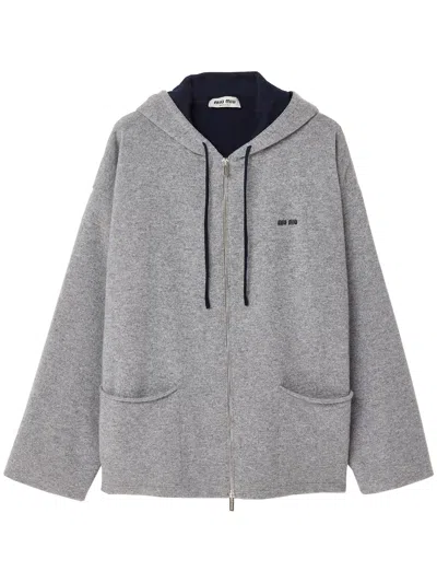 Miu Miu Cardigan In Gray