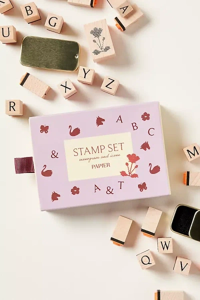 Papier Anthropologie X  Stamp Set In Pink