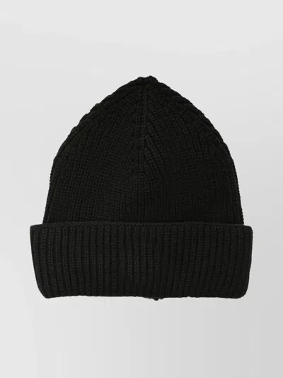 Barrow Ribbed Wool Hat Folded Cuff In Black