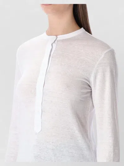 Isabel Marant Étoile Lucy Serafino Long Sleeve Sheer Top In White