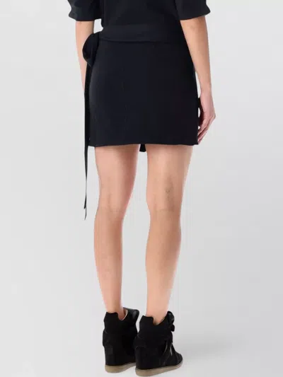 Isabel Marant Étoile Bernenice Wrap Skirt Asymmetric Hem Tie In Black