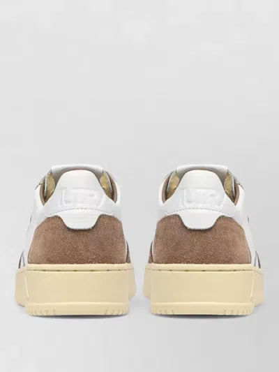 Autry Medalist Low Leather Sneakers Suede Detail In Multi