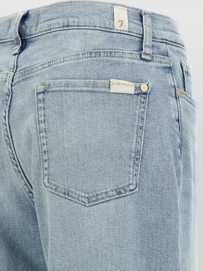 7 For All Mankind Lotta Denim Trousers Belt Loops Five Pockets In Blue