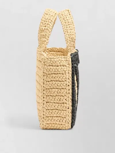 Valentino Mini Bag Woven Texture Two Top Handles
