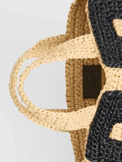 Valentino Mini Bag Woven Texture Two Top Handles