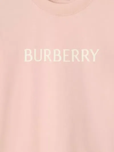 Burberry Regular Fit Logo Cotton T-shirt Clothing In Pink