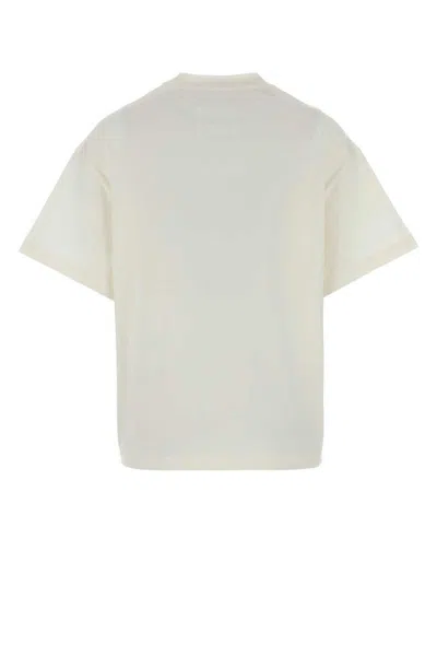 Jil Sander Crewneck Short Sleeves Classic Print T-shirt Clothing In White