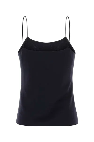 The Row Crepe Camisole Top Biggins Sleeveless In Blue