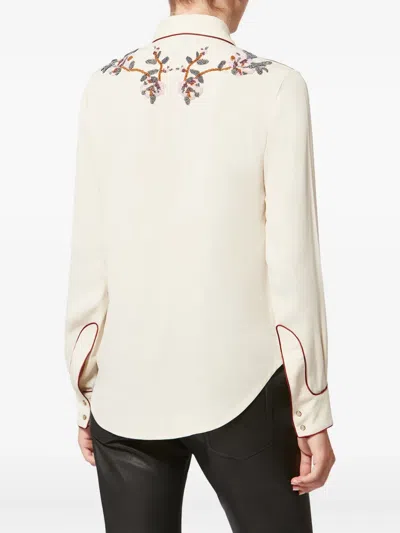 Isabel Marant Yzea Beaded Embroidered Shirt In Neutral