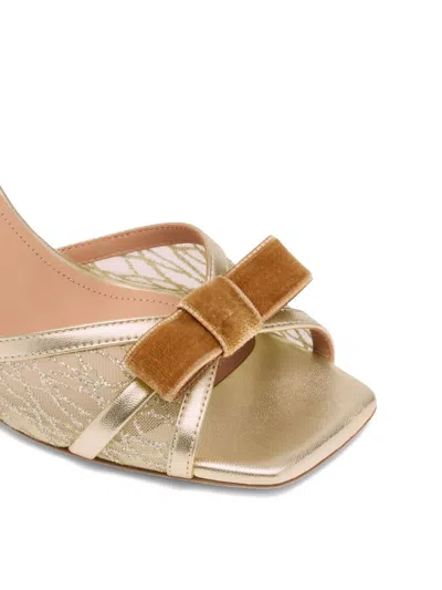 Malone Souliers 70mm Perla Velvet-bow Sandals In Multi