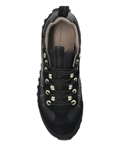Allsaints Nevis Cleated Sneaker In Black