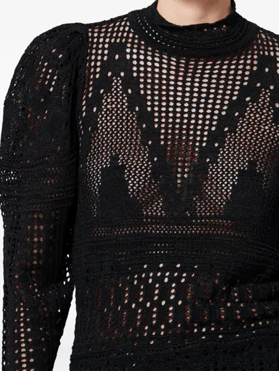Isabel Marant Dahara Openwork Cotton Sweater Clothing In Black