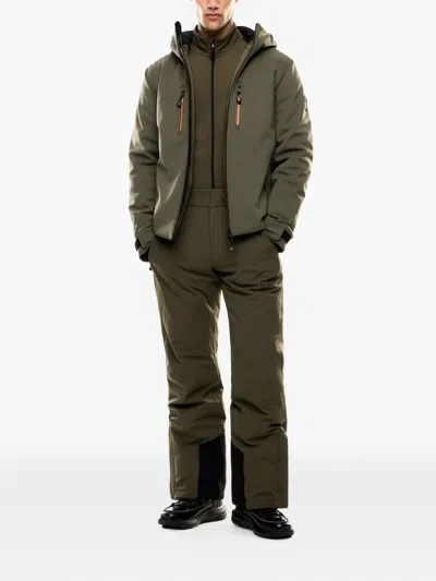 Ea7 Suspenders Ski Trousers In Green