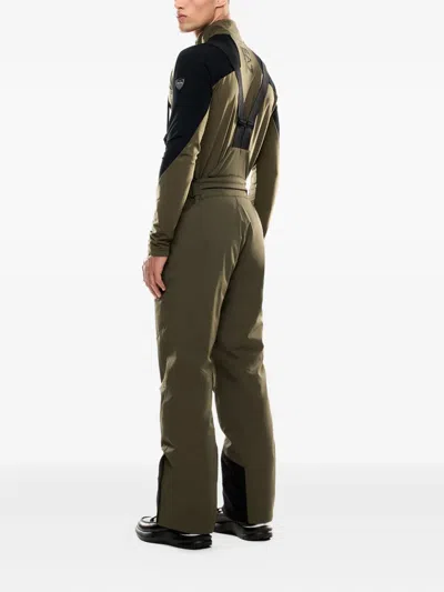 Ea7 Suspenders Ski Trousers In Green