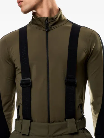 Ea7 Suspenders Ski Trousers In Green