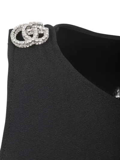 Gucci Gg Supreme Belted Mini Dress In Brown