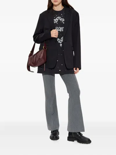 Allsaints Buttoned Trousers In Gray