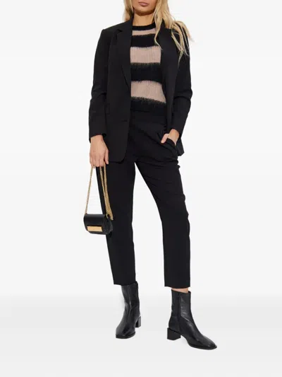 Allsaints Clem Striped Knitted Top In Brown