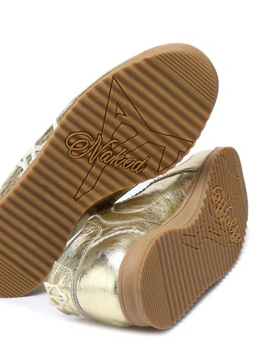 Naked Wolfe Exposuree Crinkle Leather Gold