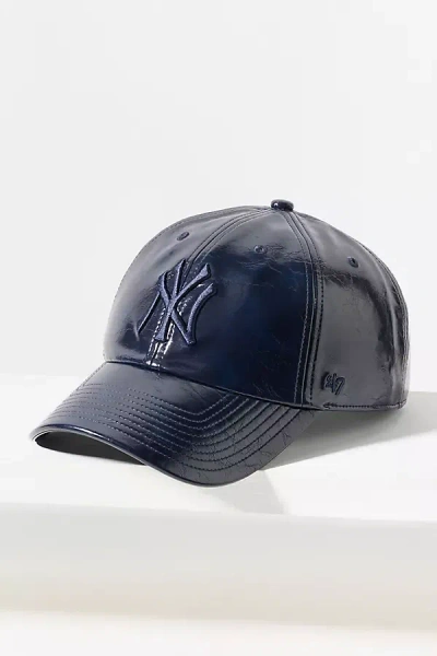 47 Brand Faux Leather Mlb Baseball Cap In Blue