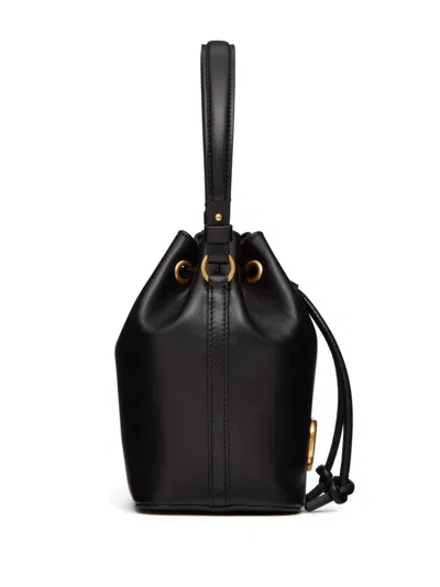 Valentino Vlogo Mini Bucket Bag In Black