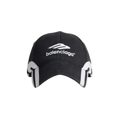 Pre-owned Balenciaga 3b Logo Cap 'faded Black/white' | Men's Size L