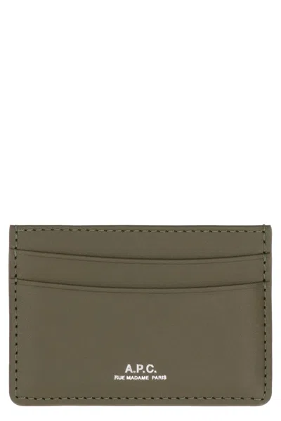 Apc A.p.c. Card Holder André In Leather