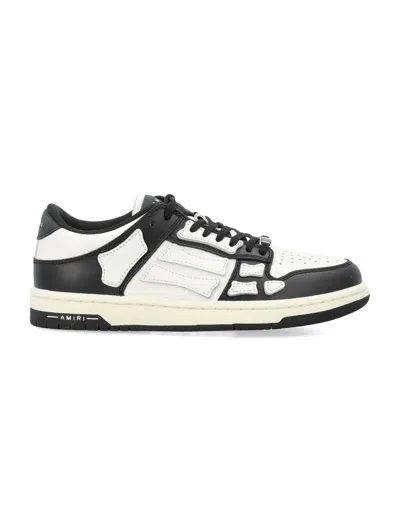 Amiri Skel Bicolor Leather Low-top Sneakers In White