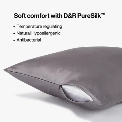 Dore & Rose Premium Silk Pillowcase In Gray