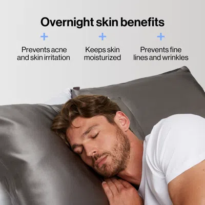 Dore & Rose Premium Silk Pillowcase In Gray