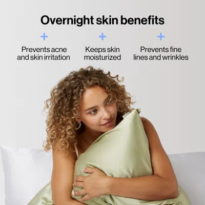 Dore & Rose Premium Silk Pillowcase In Green