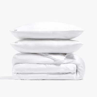 Dore & Rose Premium Silk Duvet Cover In White