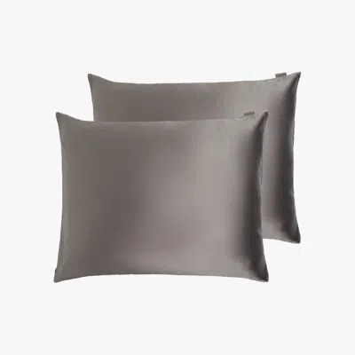 Dore & Rose Premium Silk Duvet Cover Set In Gray