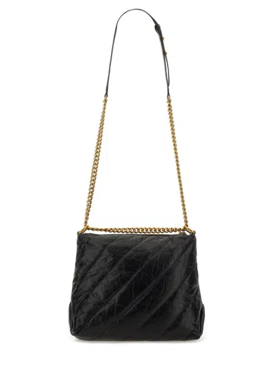 Balenciaga Women Crush Zipped Hobo Bag In Black