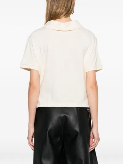 Khaite Jasna Silk Polo Shirt In Neutral