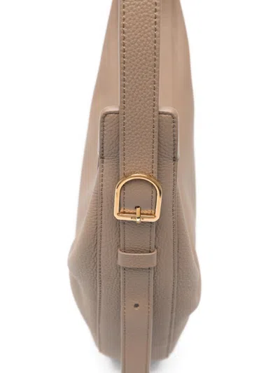 Khaite Augustina Small Leather Crossbody Bag In Gray