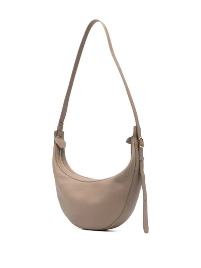 Khaite Augustina Small Leather Crossbody Bag In Gray