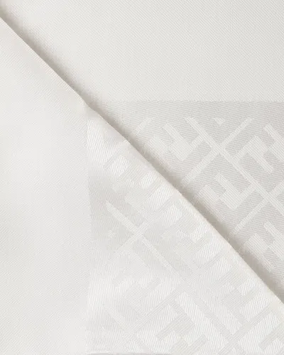 Fendi Ff Diagonal Silk Shawl In Red