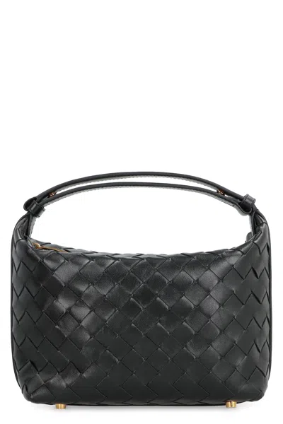 Bottega Veneta Black Mini Wallace Bag In Black