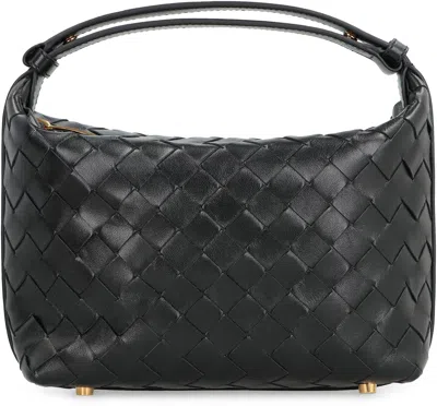 Bottega Veneta Black Mini Wallace Bag In Black