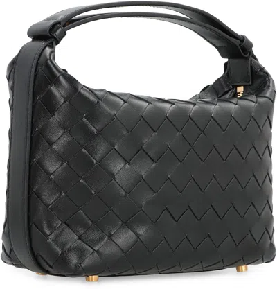Bottega Veneta Black Mini Wallace Bag In Black