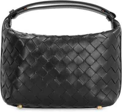 Bottega Veneta Black Mini Wallace Bag In Black