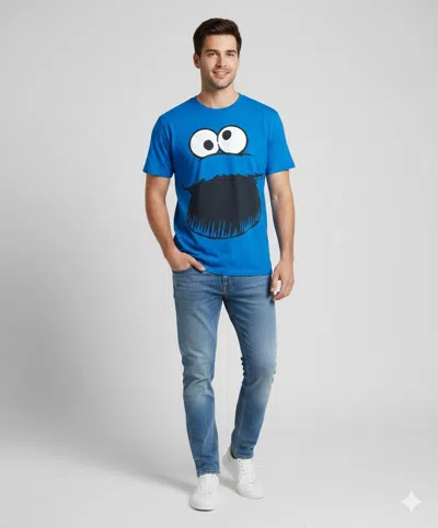 Pre-owned Grailed Sesame Street Cookie Monster In Blue