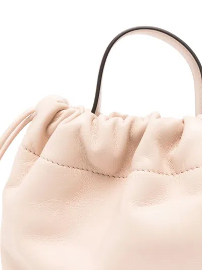 Chloé Icons Leather Bucket Bag Chain Strap Handle In Pink