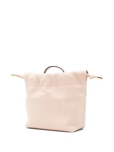 Chloé Icons Leather Bucket Bag Chain Strap Handle In Pink