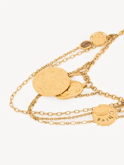 Chloé Medals Necklace In Gold